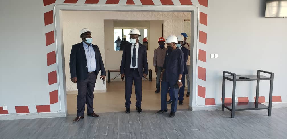 Visite de travail du chantier colette hotel a pointe noire-Websoft-Enterprise